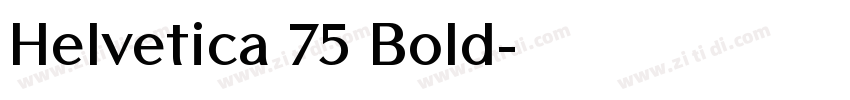 Helvetica 75 Bold字体转换